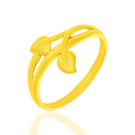 Golden Leaf Embrace Ring