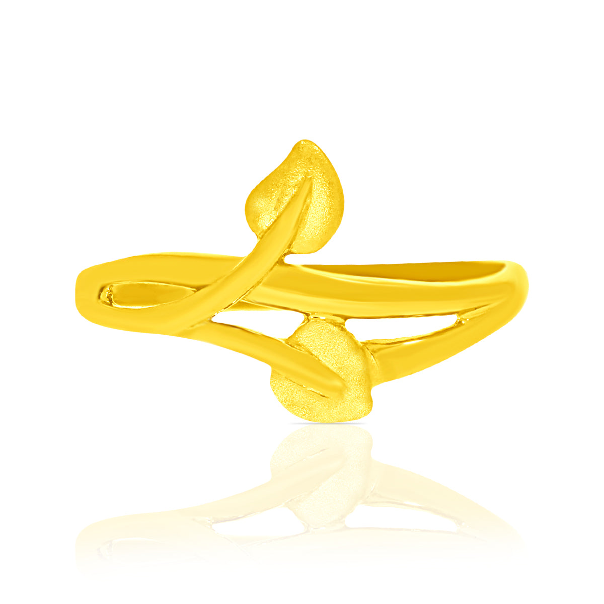 Golden Leaf Embrace Ring