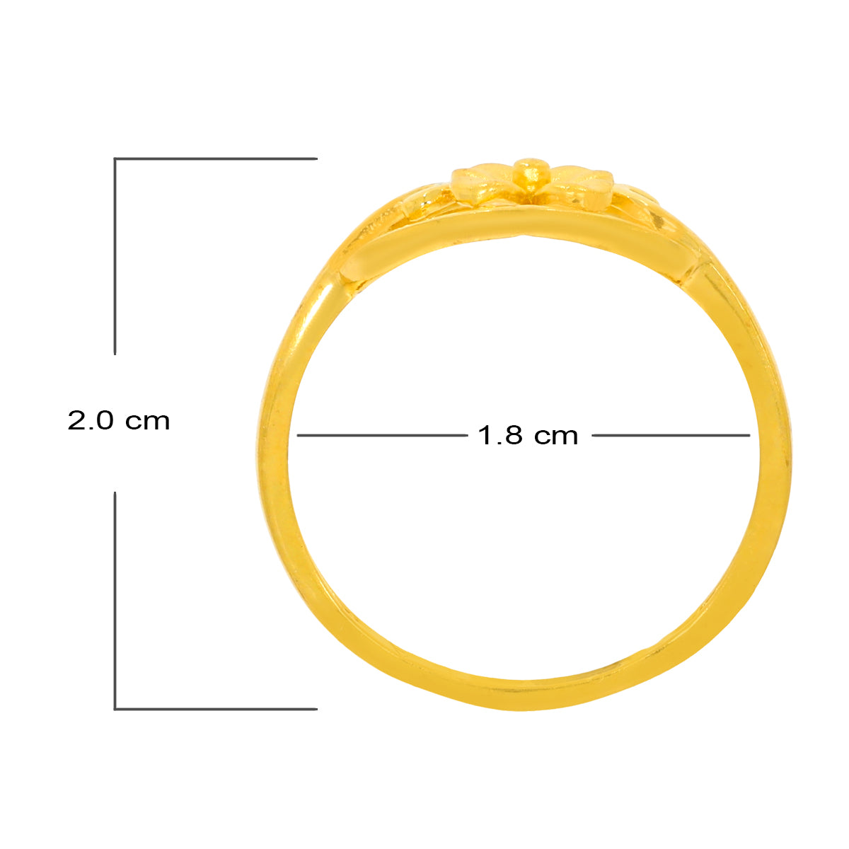 Floral Whispers Gold Ring