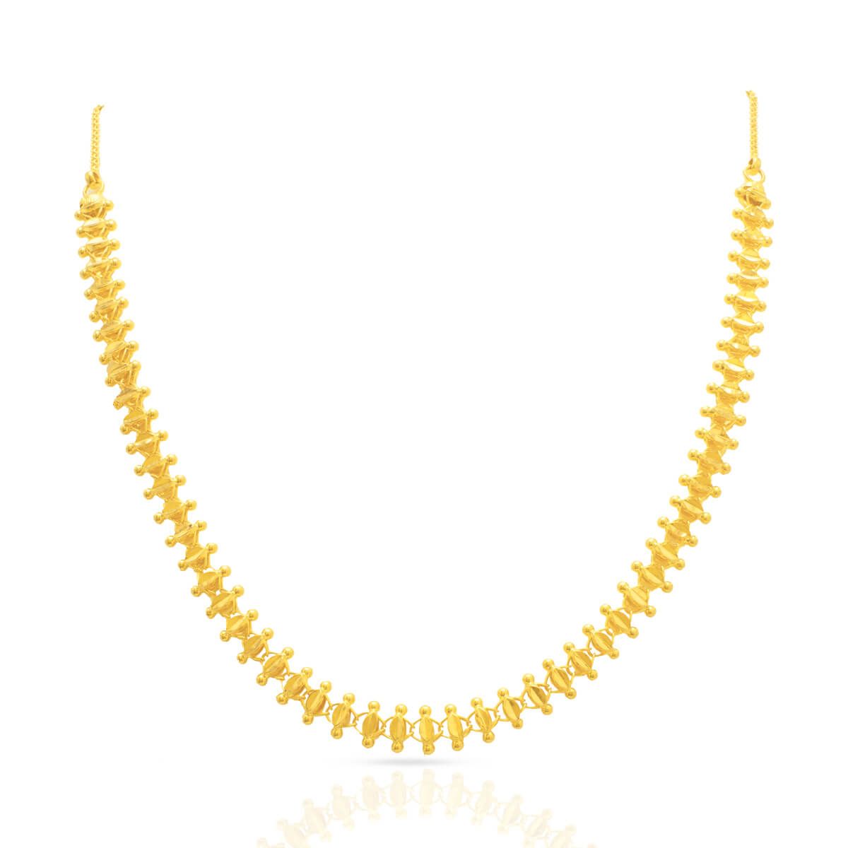 Gold Short Necklace with Classy Charm
