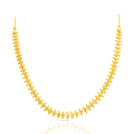 Gold Short Necklace with Classy Charm