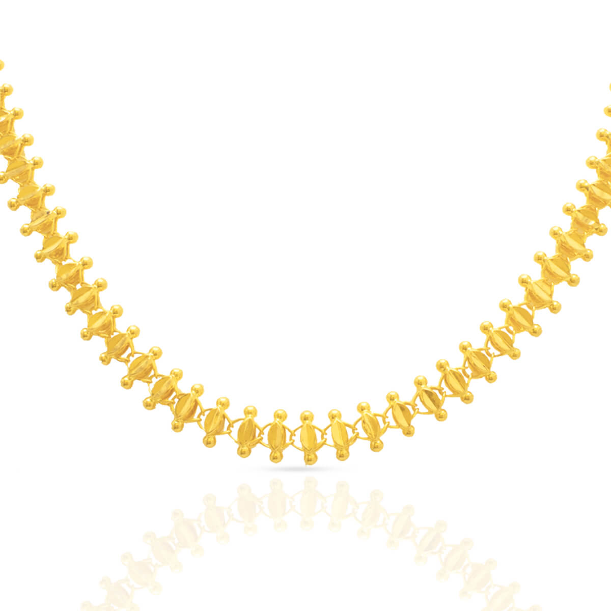Gold Short Necklace with Classy Charm