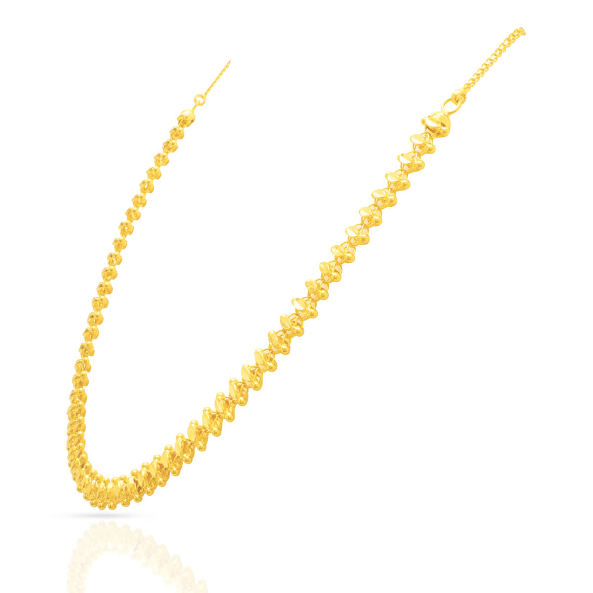 Gold Short Necklace with Classy Charm