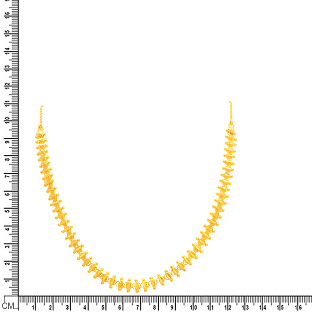 Gold Short Necklace with Classy Charm