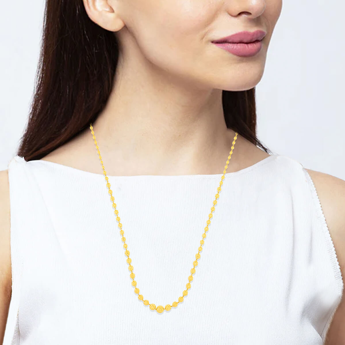 Subtle Gleam Gold Mala