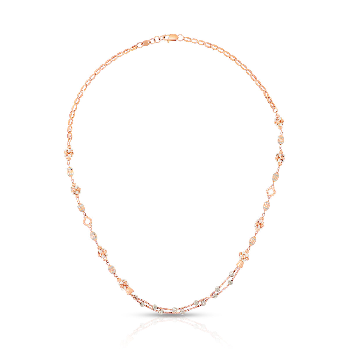 18K Subtle Shimmer Gold Short Necklace