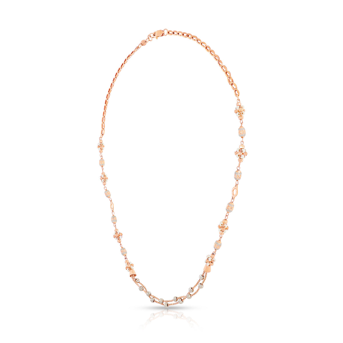 18K Subtle Shimmer Gold Short Necklace