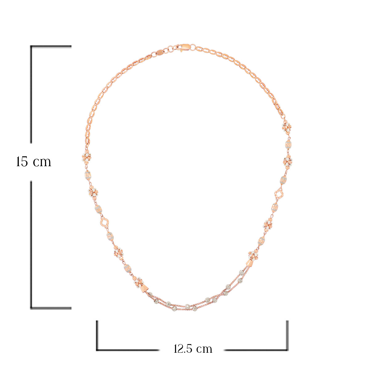 18K Subtle Shimmer Gold Short Necklace