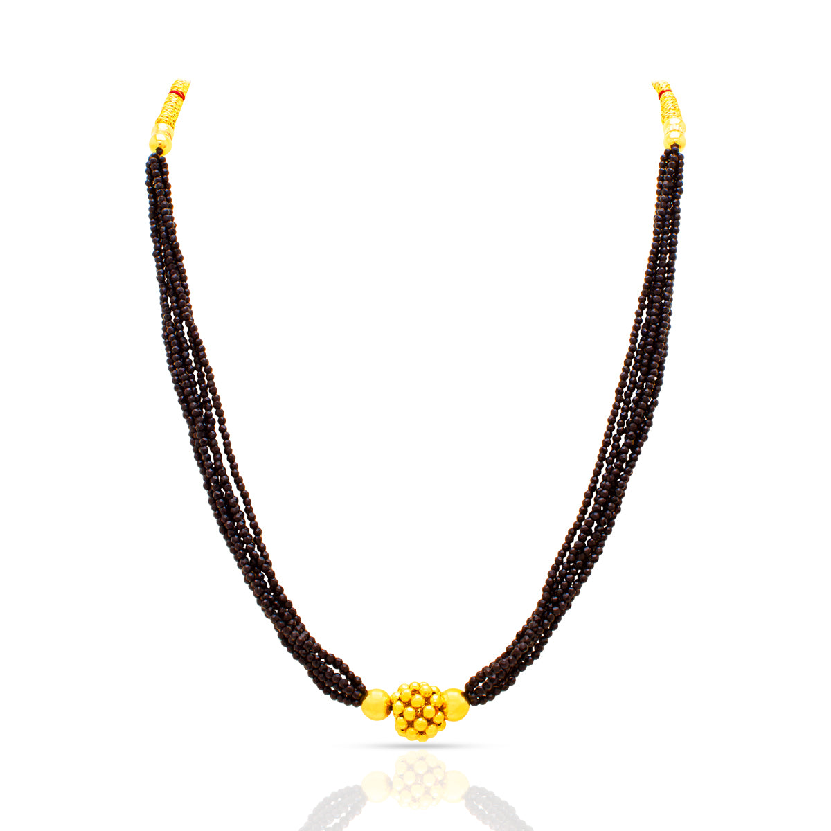 Black Ember Gold Mala