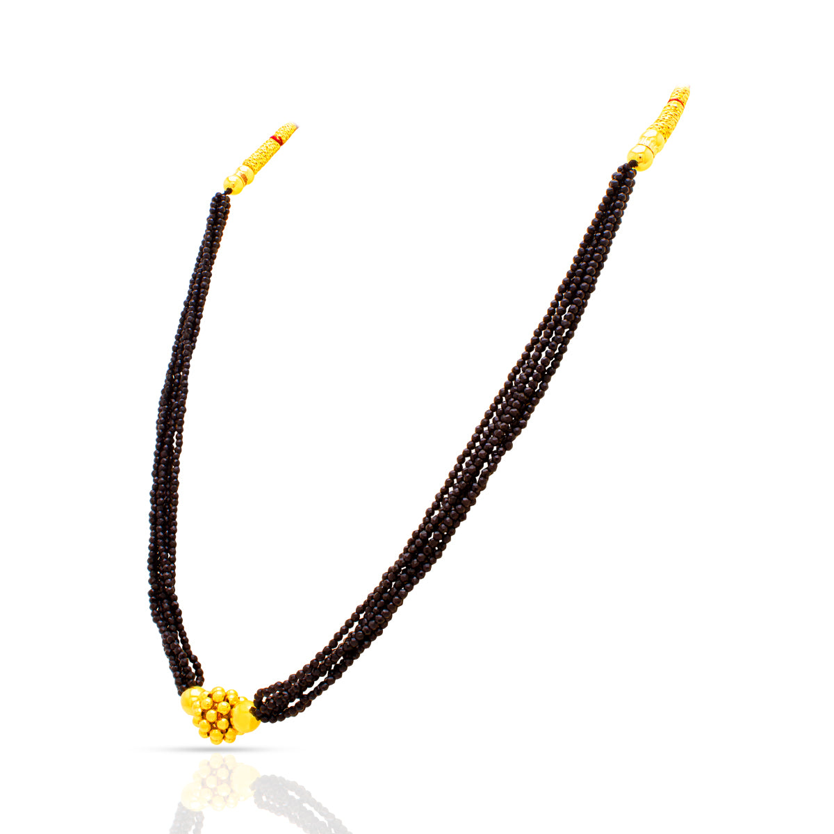 Black Ember Gold Mala
