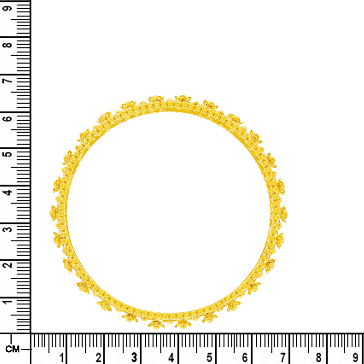 Charming Floral Opulence Gold Bangle