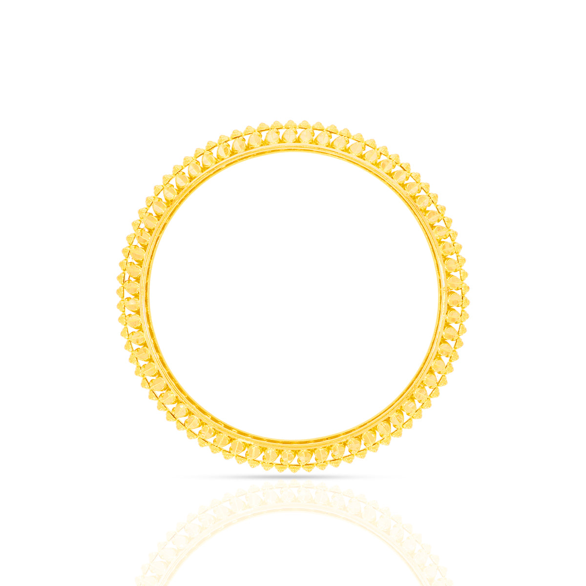 Luminous Paisley Charm Gold Bangle
