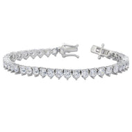 Sterling Silver Round Diamond Bracelet
