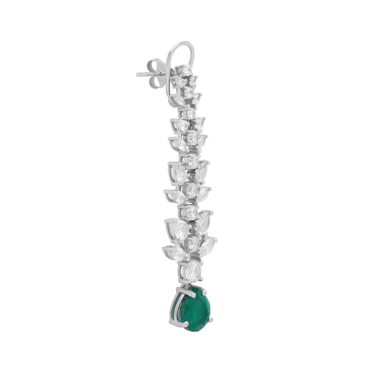Glamorous Silver Chandelier Earrings