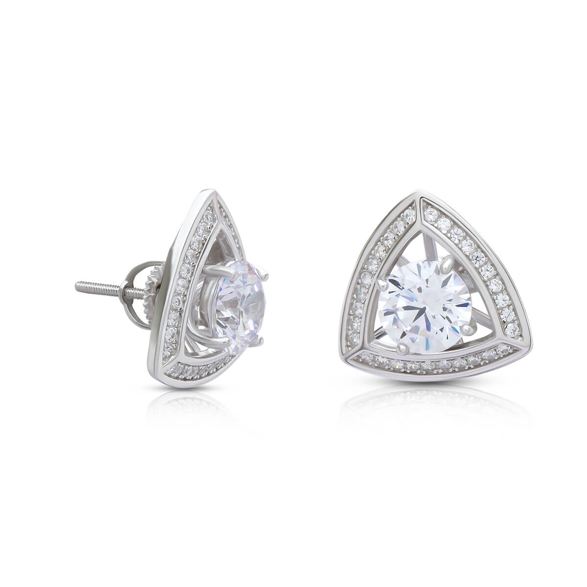 Alluring Trilliant Zirconia Studs