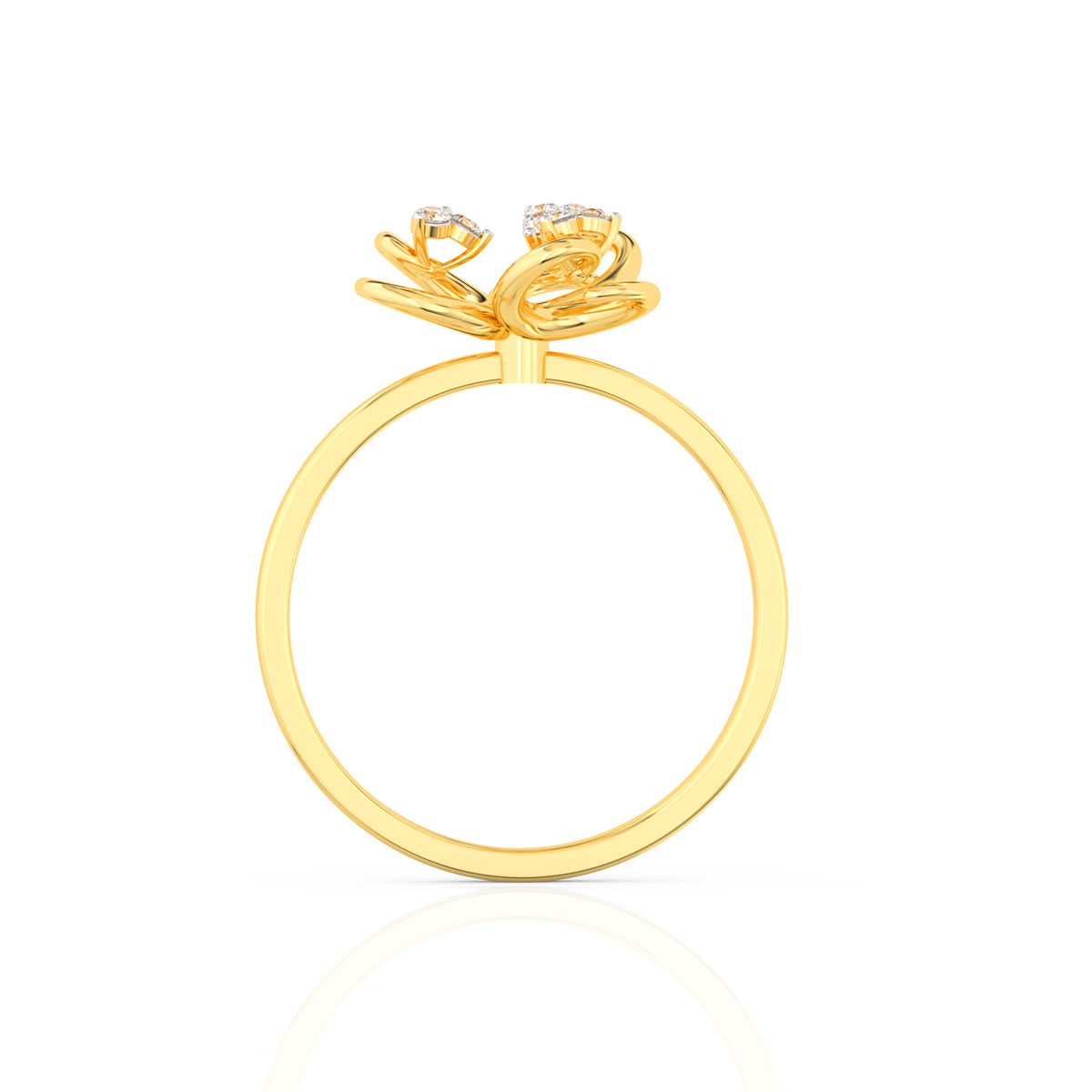 Modern Dazzle Gold Ring for Women