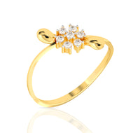 Shimmering Full Bloom Gold Ring for Women