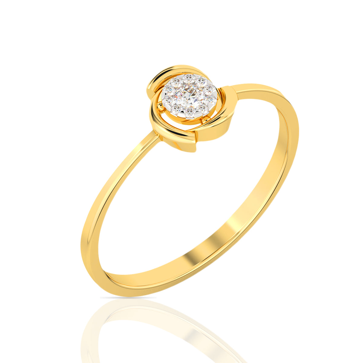 Oval Radiance Gold Ring for Women