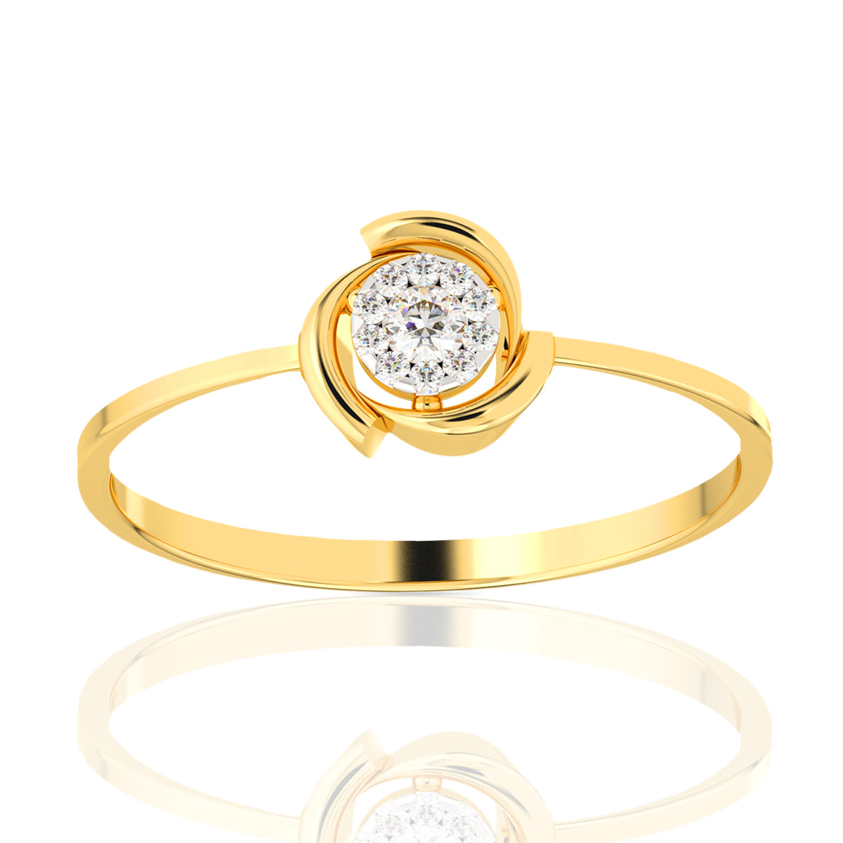 Oval Radiance Gold Ring for Women