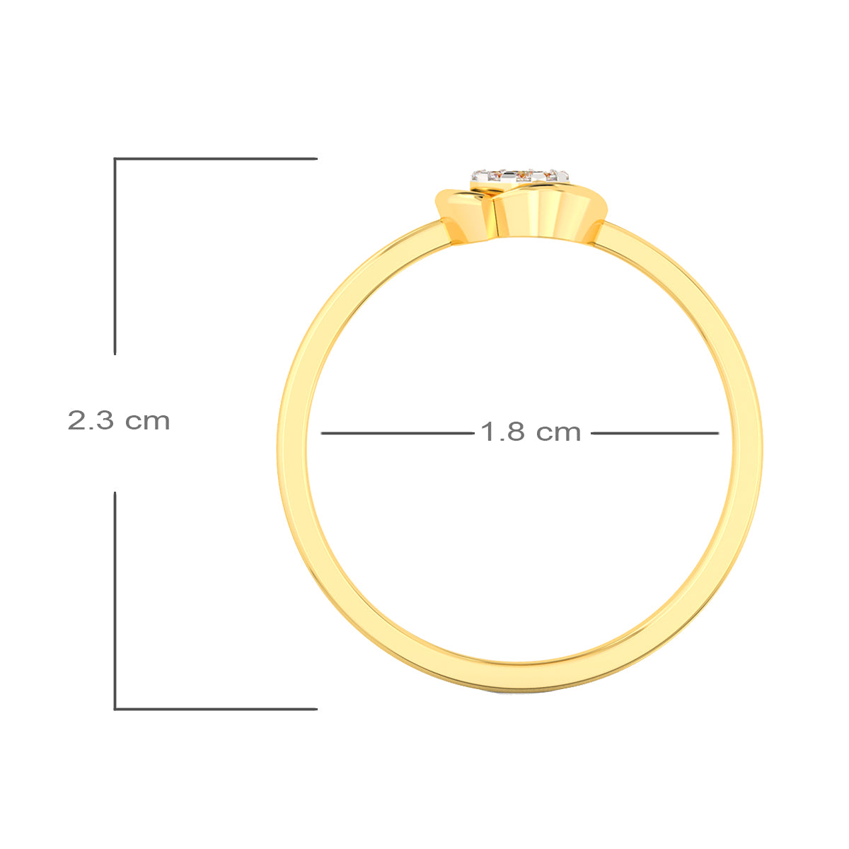 Oval Radiance Gold Ring for Women