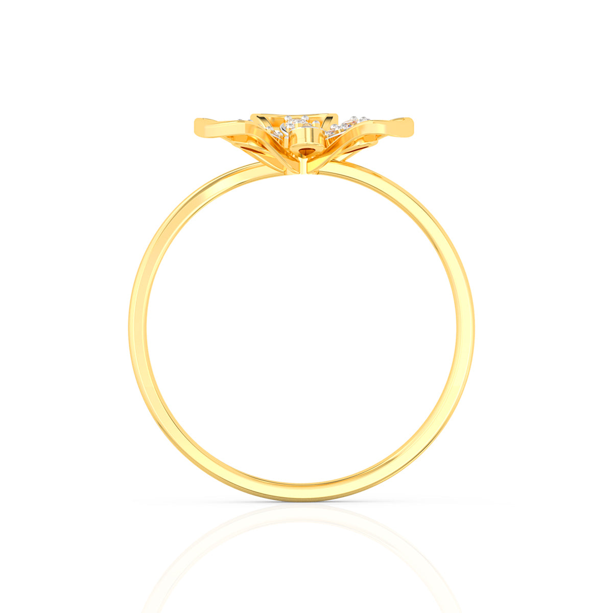 Petite Blossom Glow Gold Ring for Women