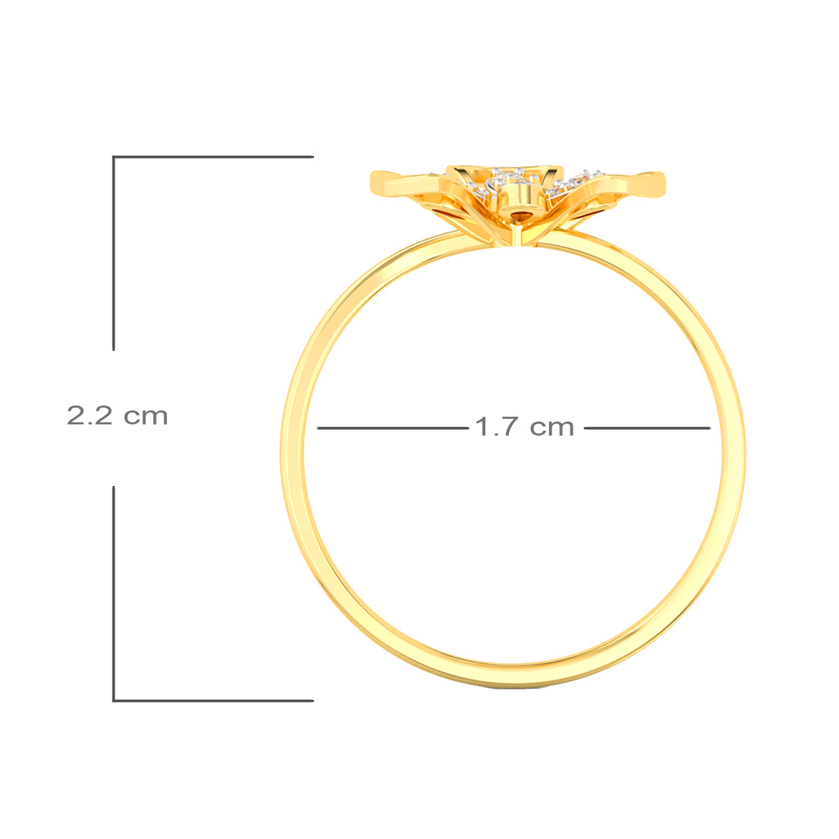 Petite Blossom Glow Gold Ring for Women