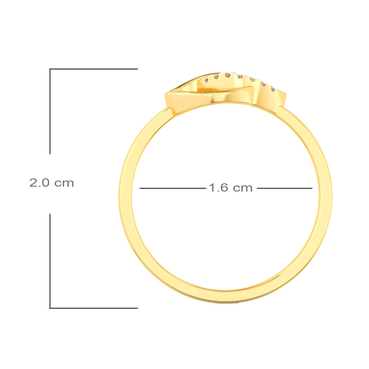 Captivating Glow Gold Ring for Women