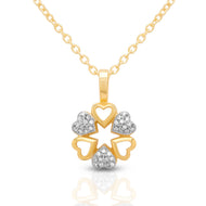 Clover Heart Silver Pendant