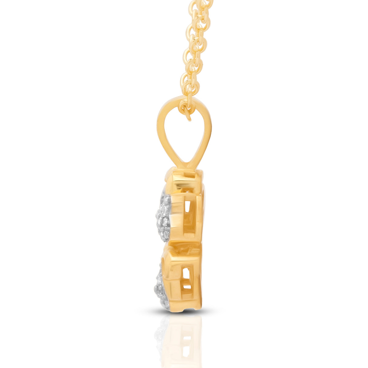 Clover Heart Silver Pendant