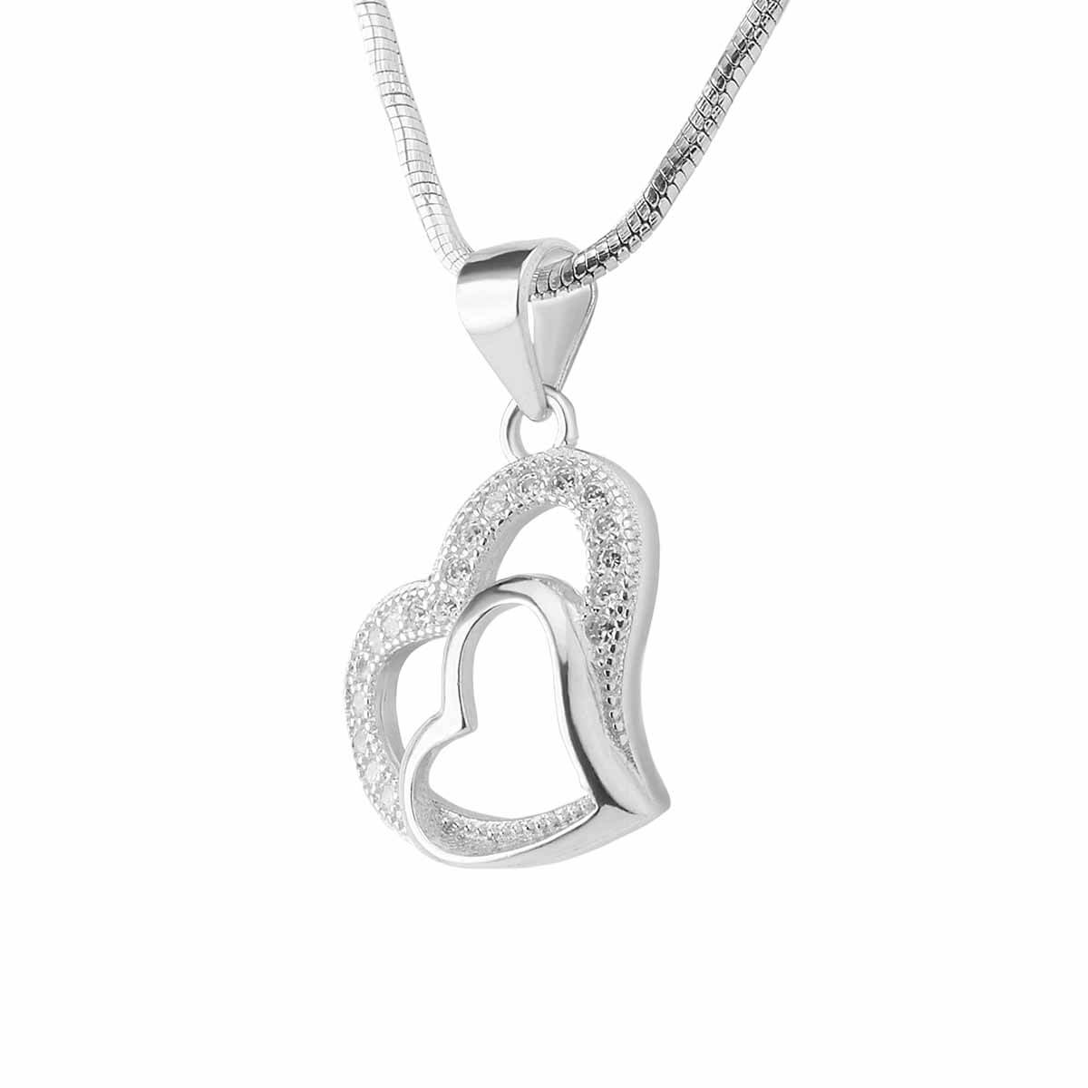 Silver Delight Hearts Pendant