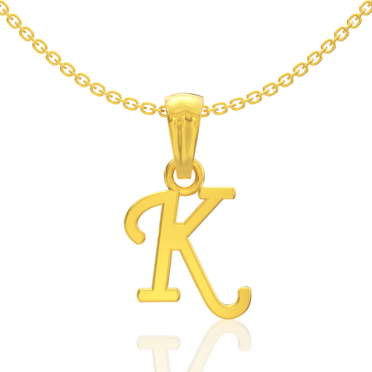 Kind "K" Letter Gold Pendant