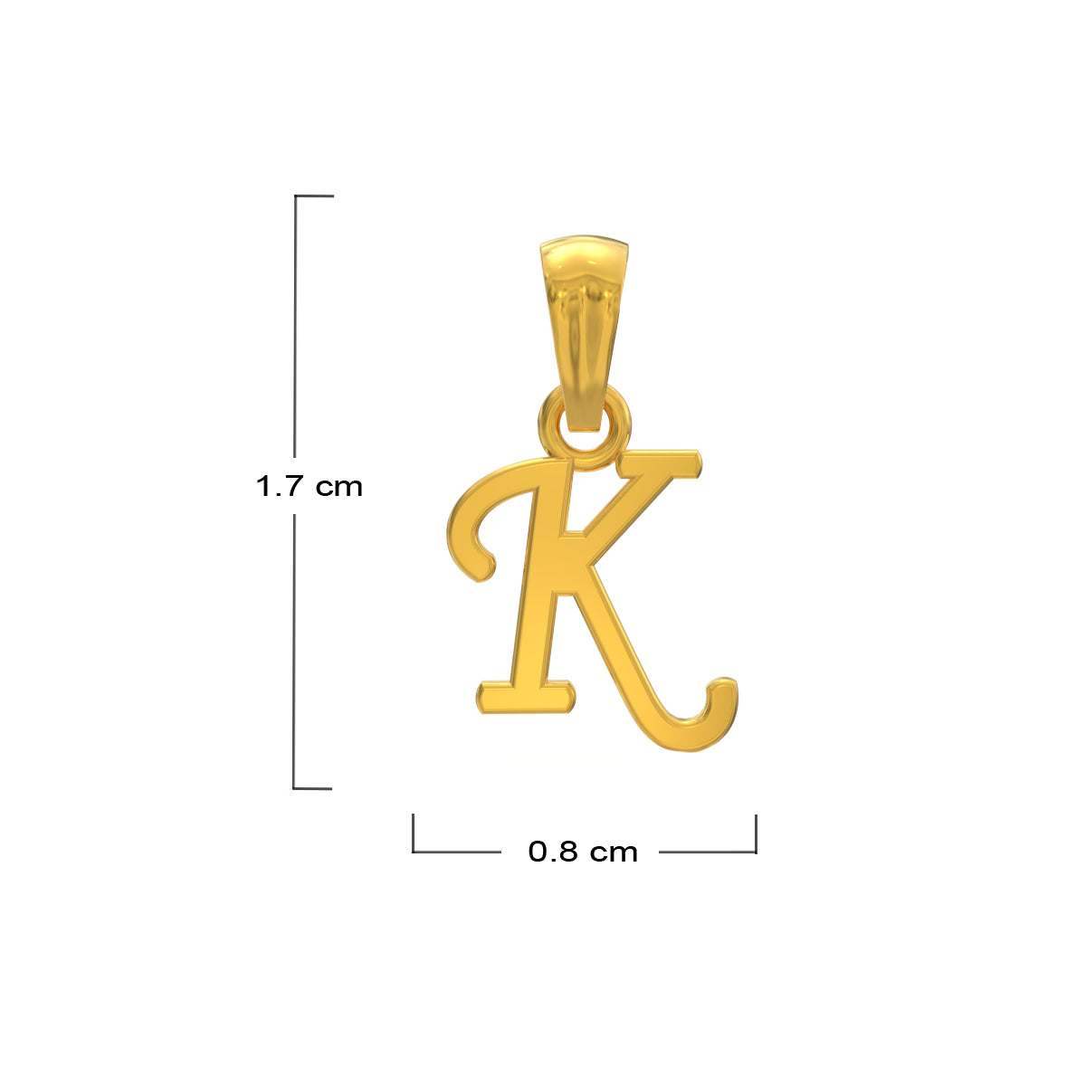 Kind "K" Letter Gold Pendant