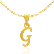 Graceful "G" Letter Gold Pendant