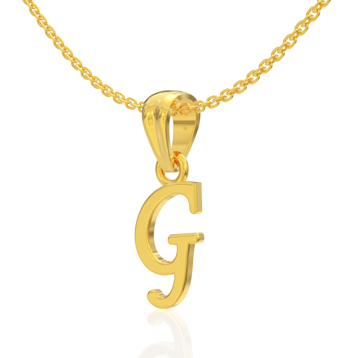 Graceful "G" Letter Gold Pendant