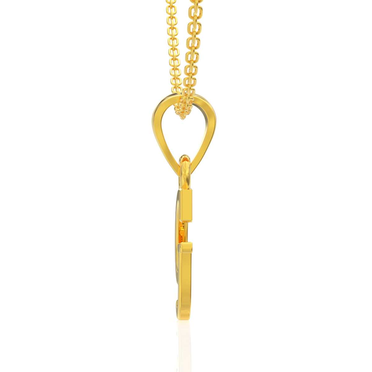 Graceful "G" Letter Gold Pendant