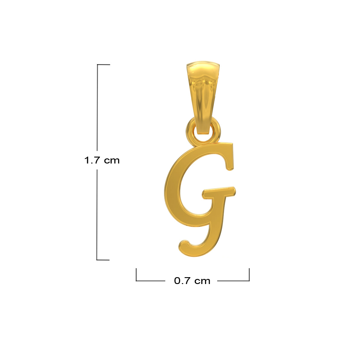 Graceful "G" Letter Gold Pendant