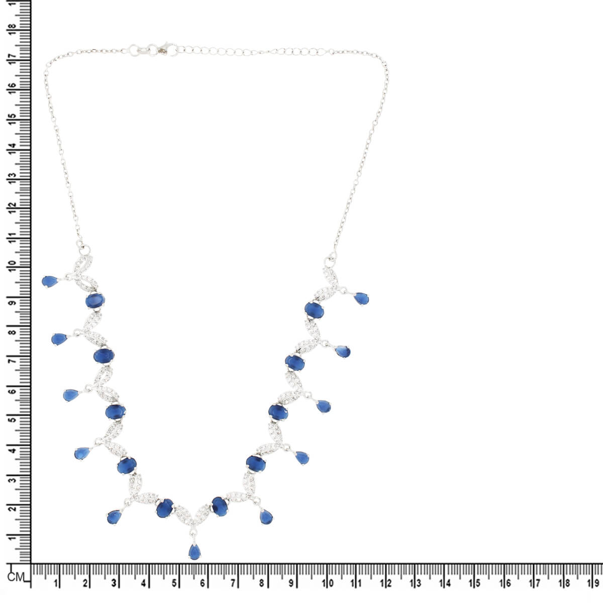 Exquisite Dreamy Blue Necklace Set In Silver