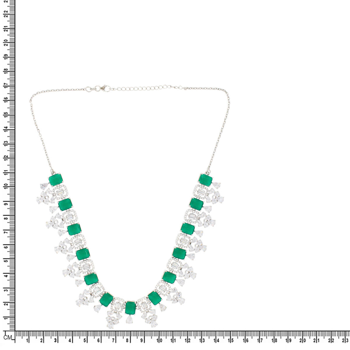 Evergreen Diamond Necklace Set In Sterling Silver