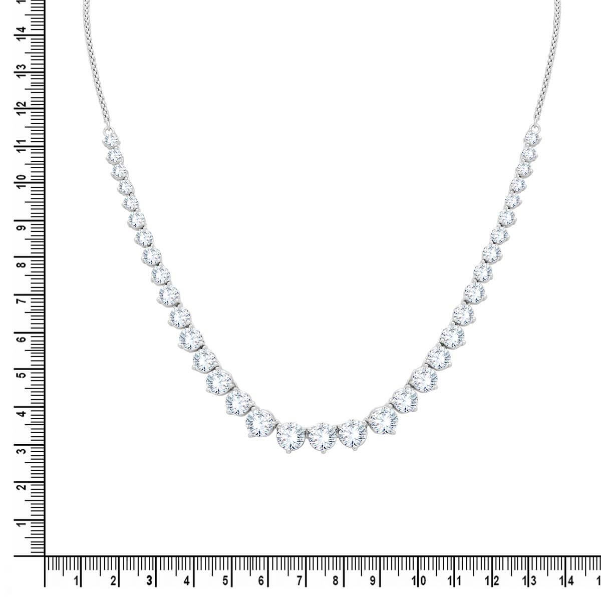 Shimmering Silver American Diamond Necklace Set