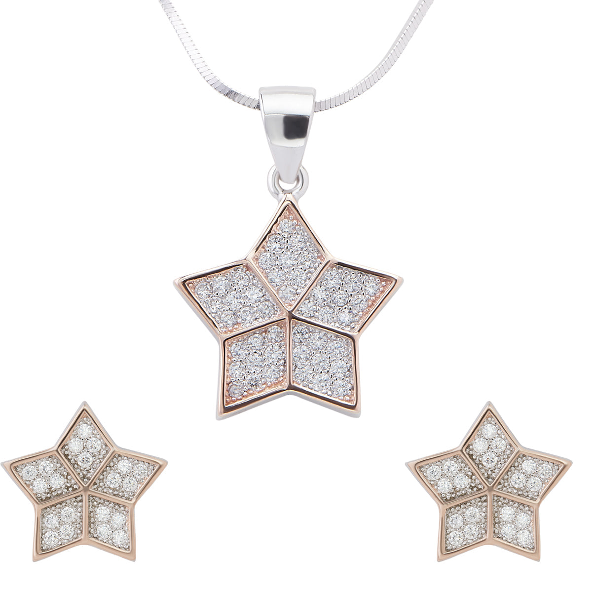 Diamond Star Pendant Set