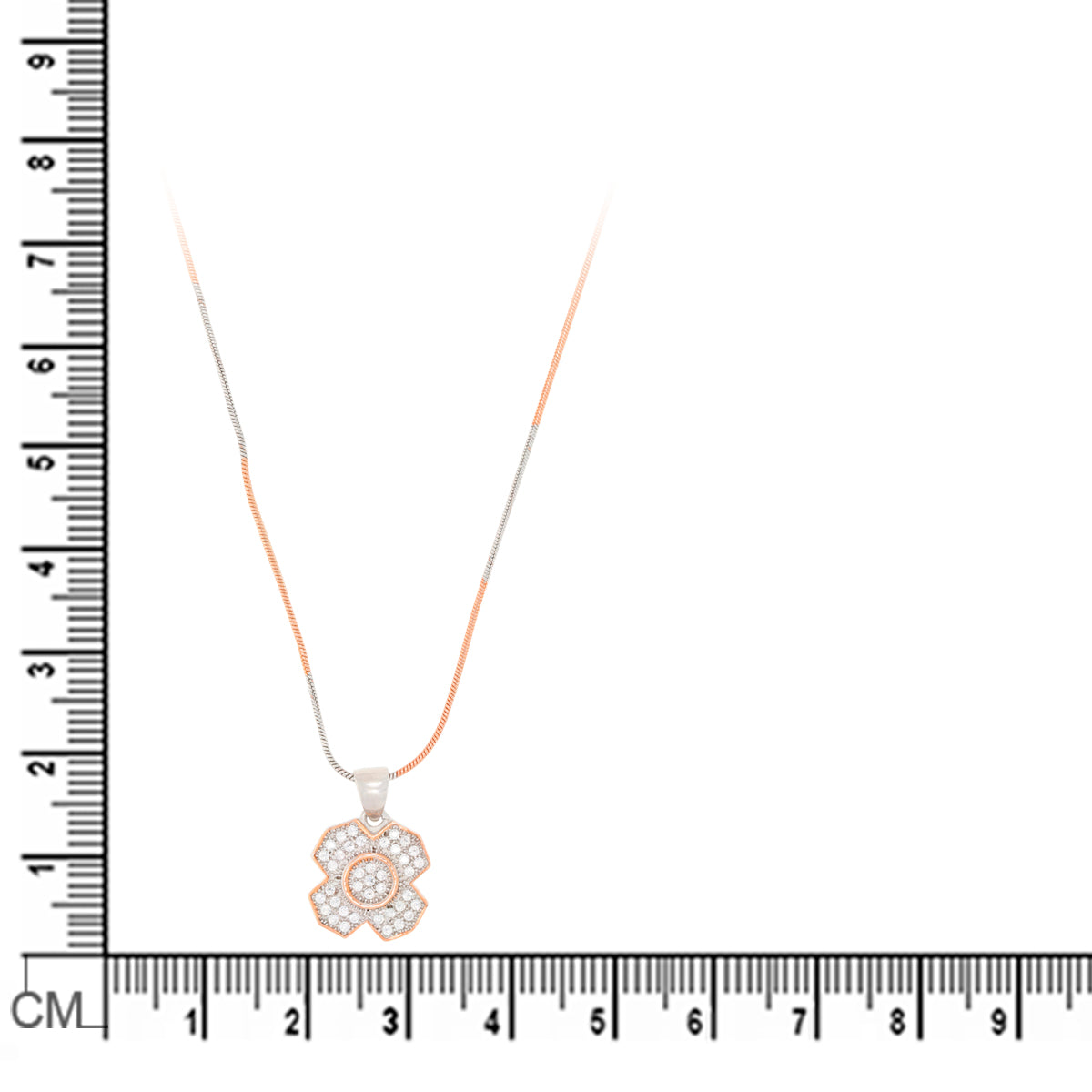Floral Diamond Pendant Set In Silver