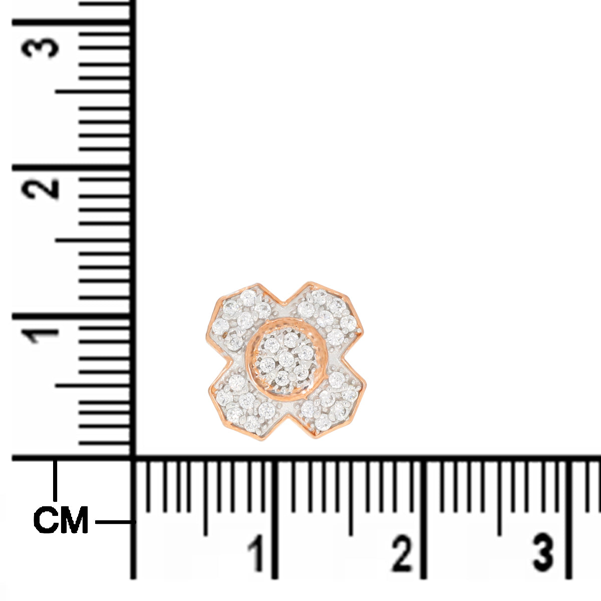 Floral Diamond Pendant Set In Silver