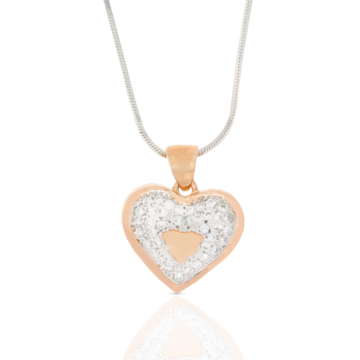 Sterling Silver Heart Pendant Set