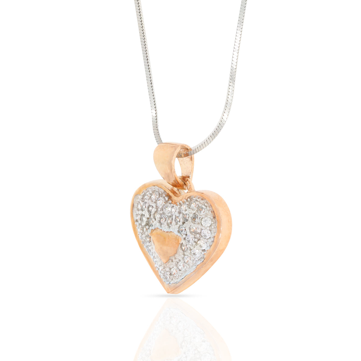 Sterling Silver Heart Pendant Set