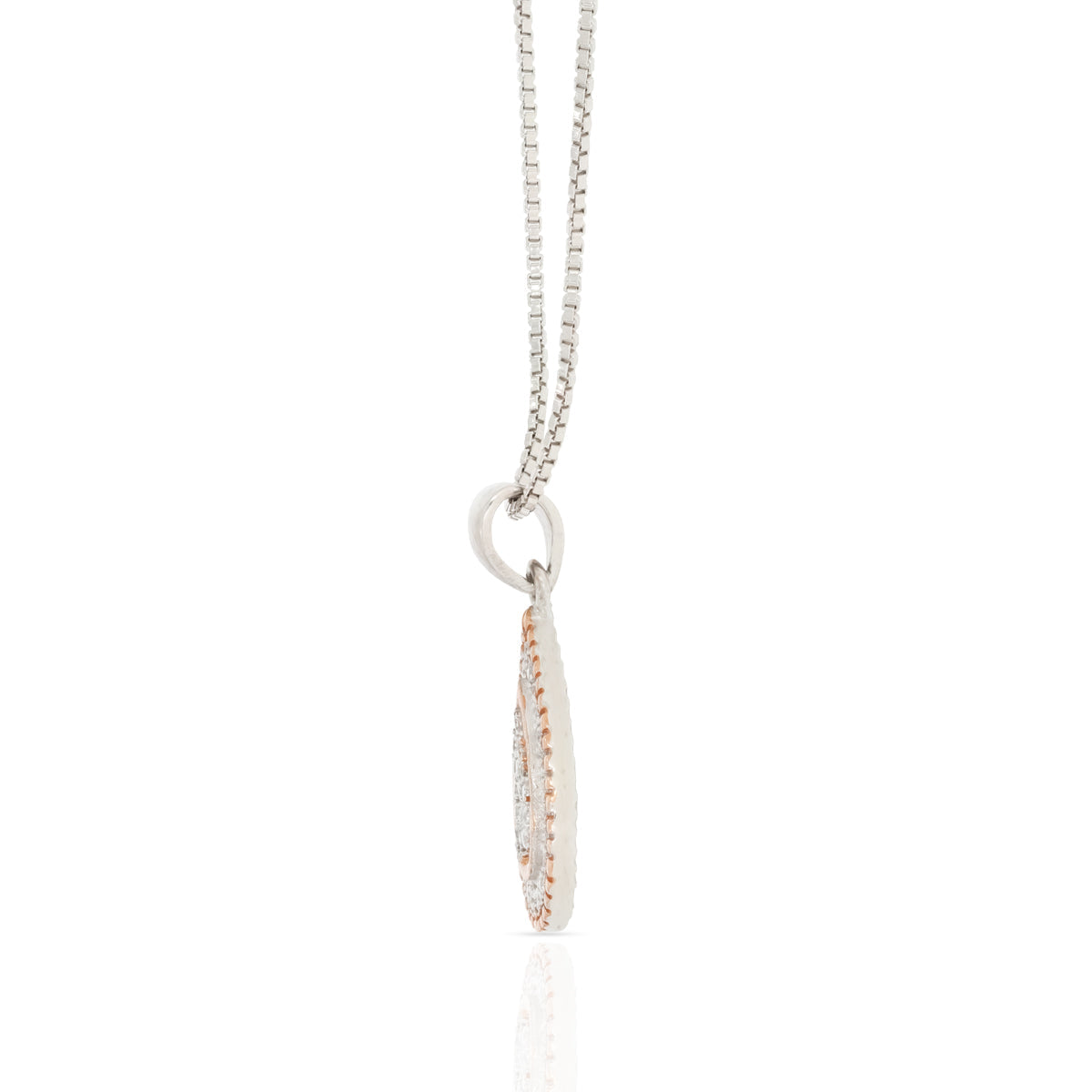 Refined Diamond Drop Silver Pendant