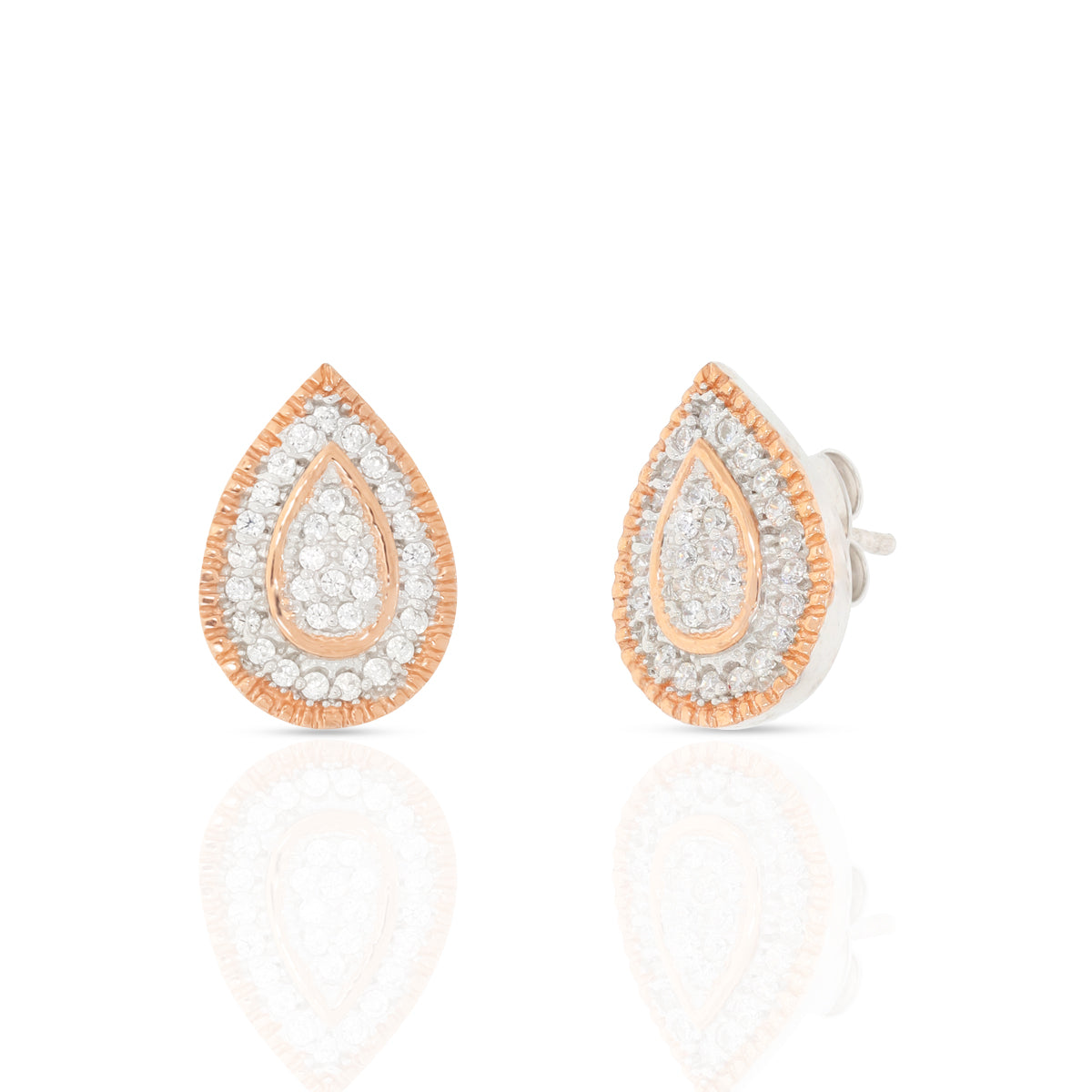 Refined Diamond Drop Silver Pendant