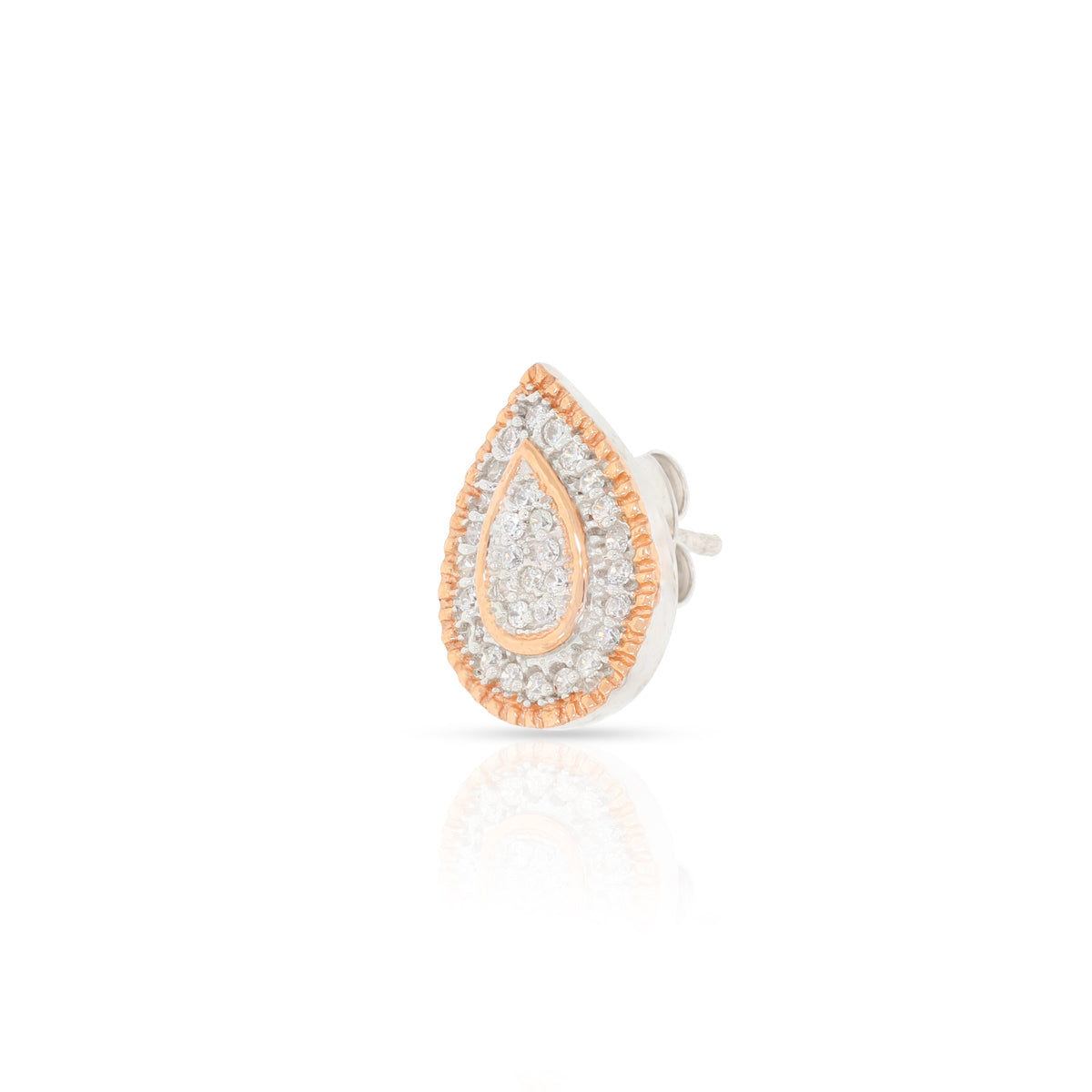 Refined Diamond Drop Silver Pendant