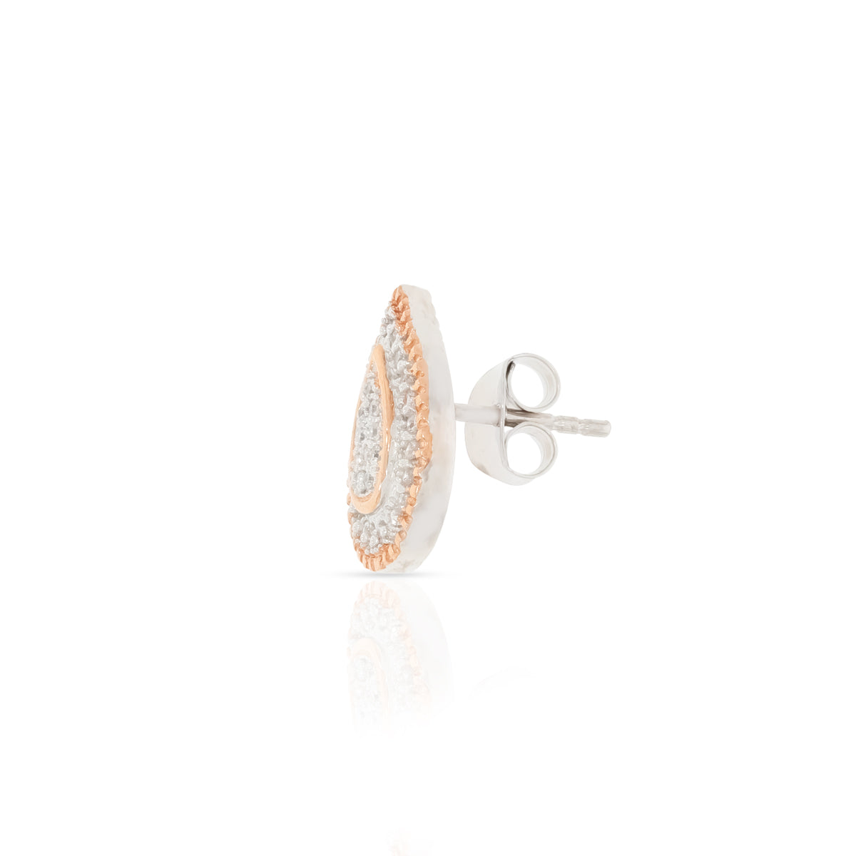 Refined Diamond Drop Silver Pendant