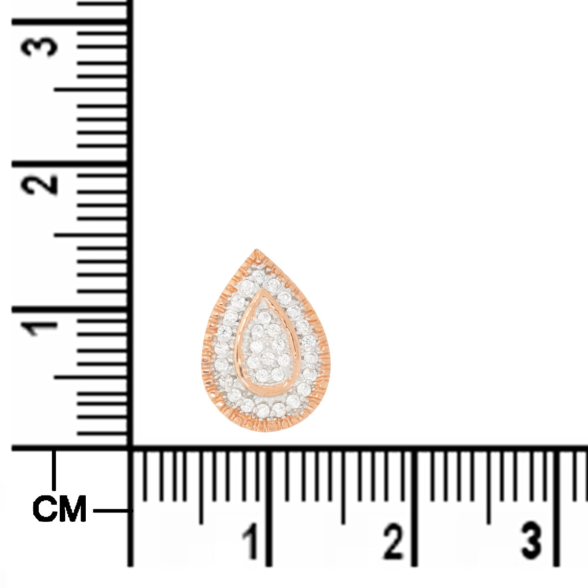 Refined Diamond Drop Silver Pendant