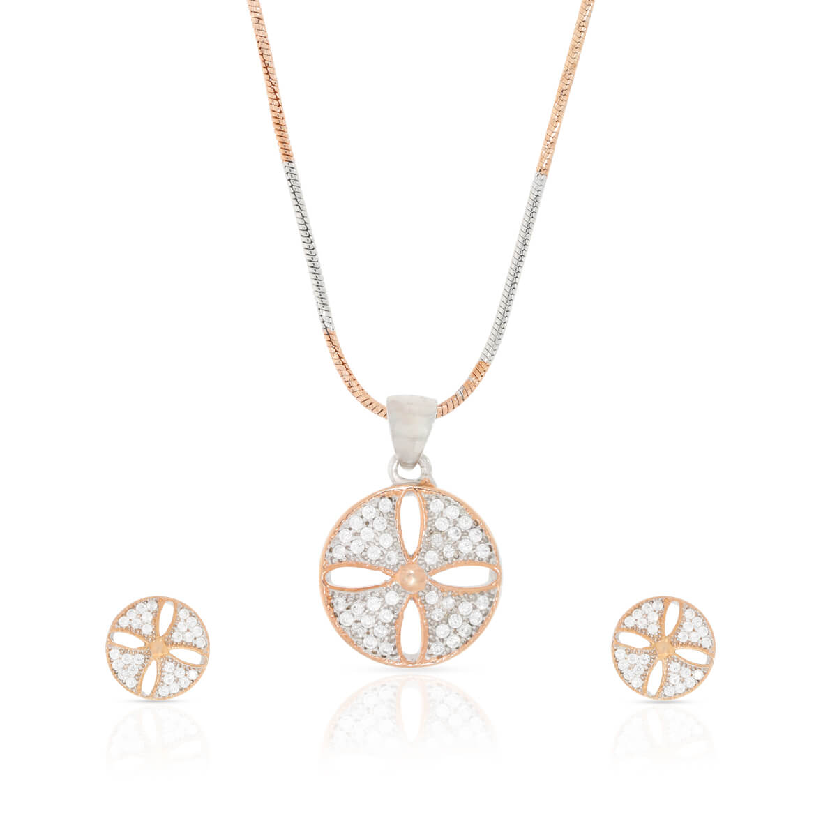 Discerning Diamond Studded Silver Pendant